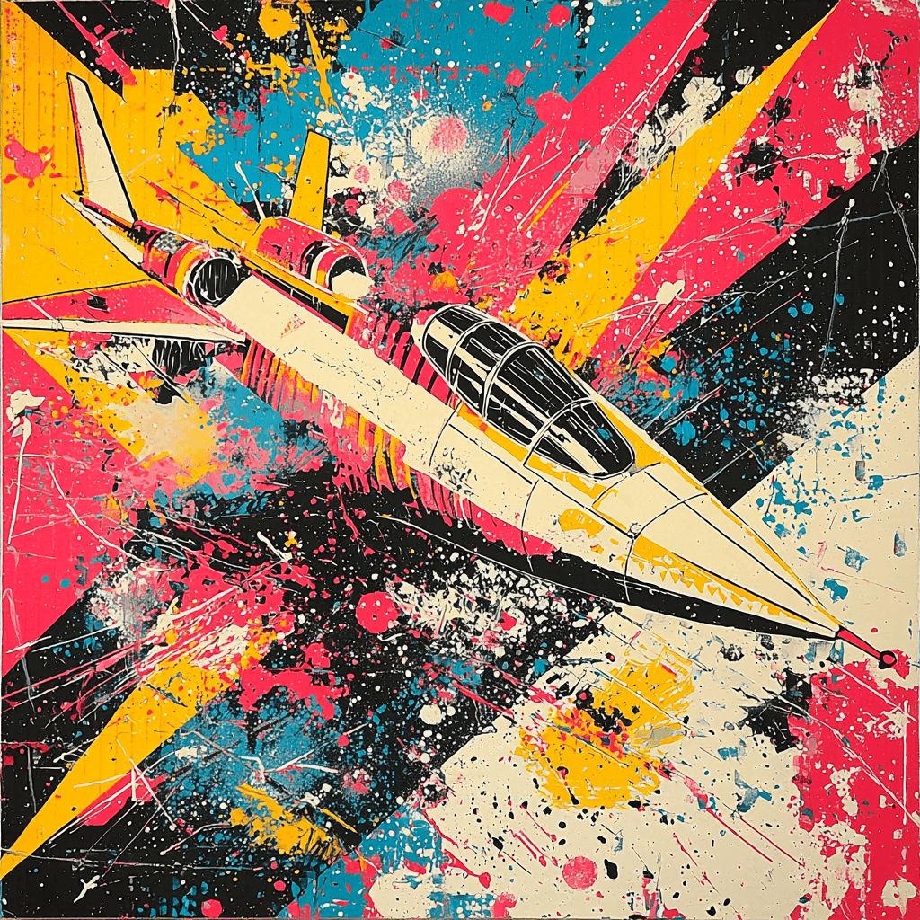 Roy Lichtenstein Inspired Retro Futuristic Journey Paint By Numbers Art