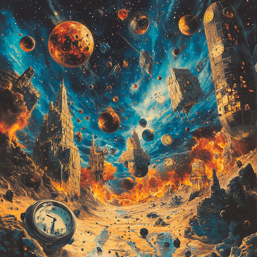 Salvador Dali Inspired Surreal Space Dreams paint by color