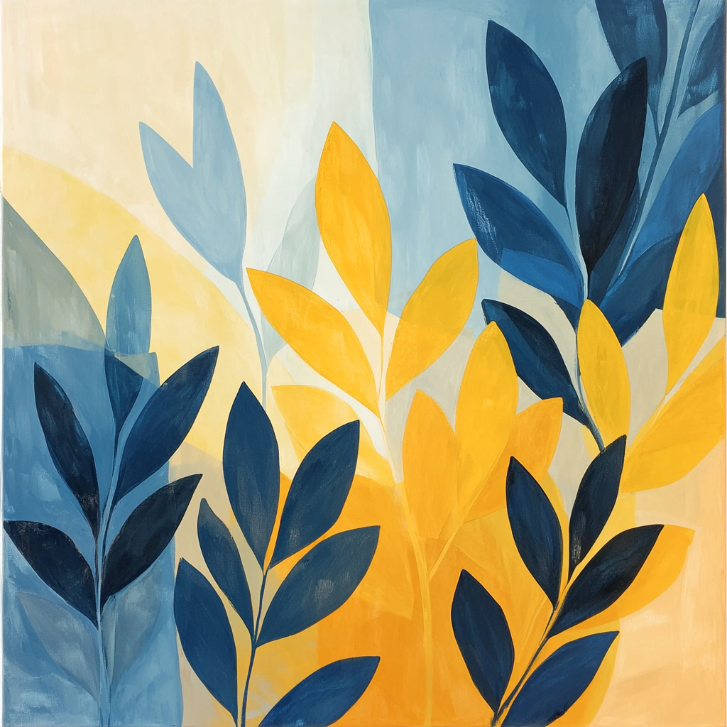 Joan Miró Inspired Nature’s Whimsy Number Painting