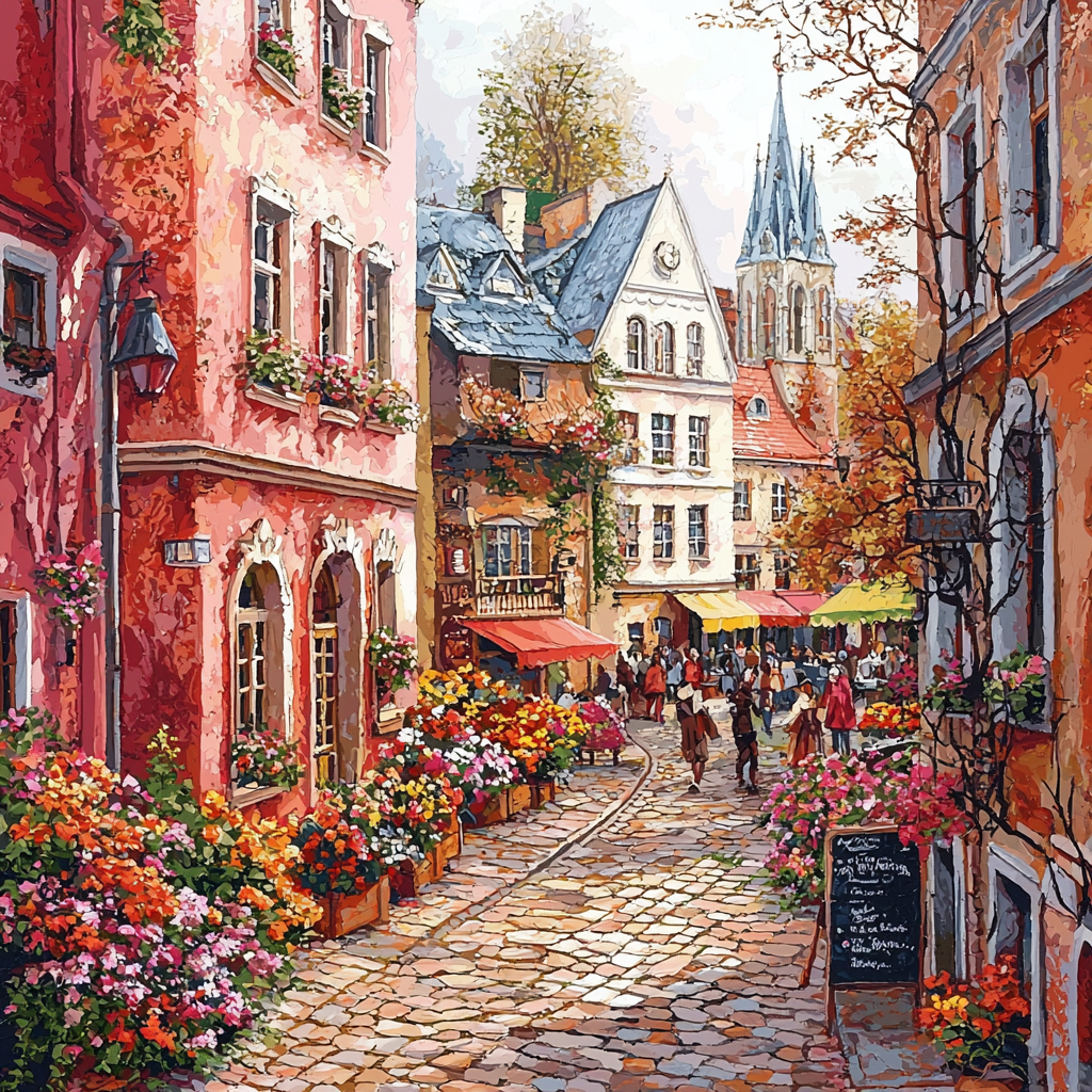 Riga Old Town DIY Paint By Numbers