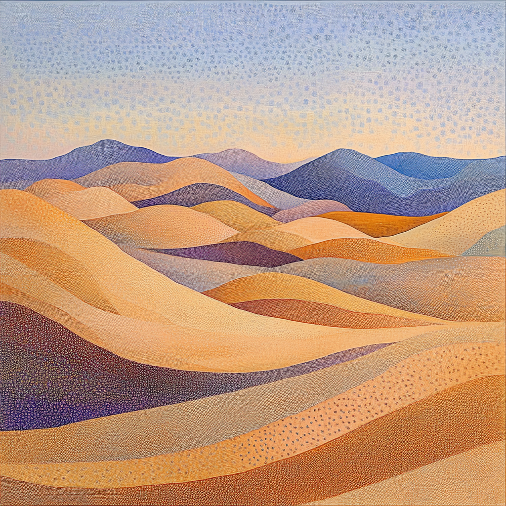 Georges Seurat Inspired Dune Mirage DIY paint by numbers