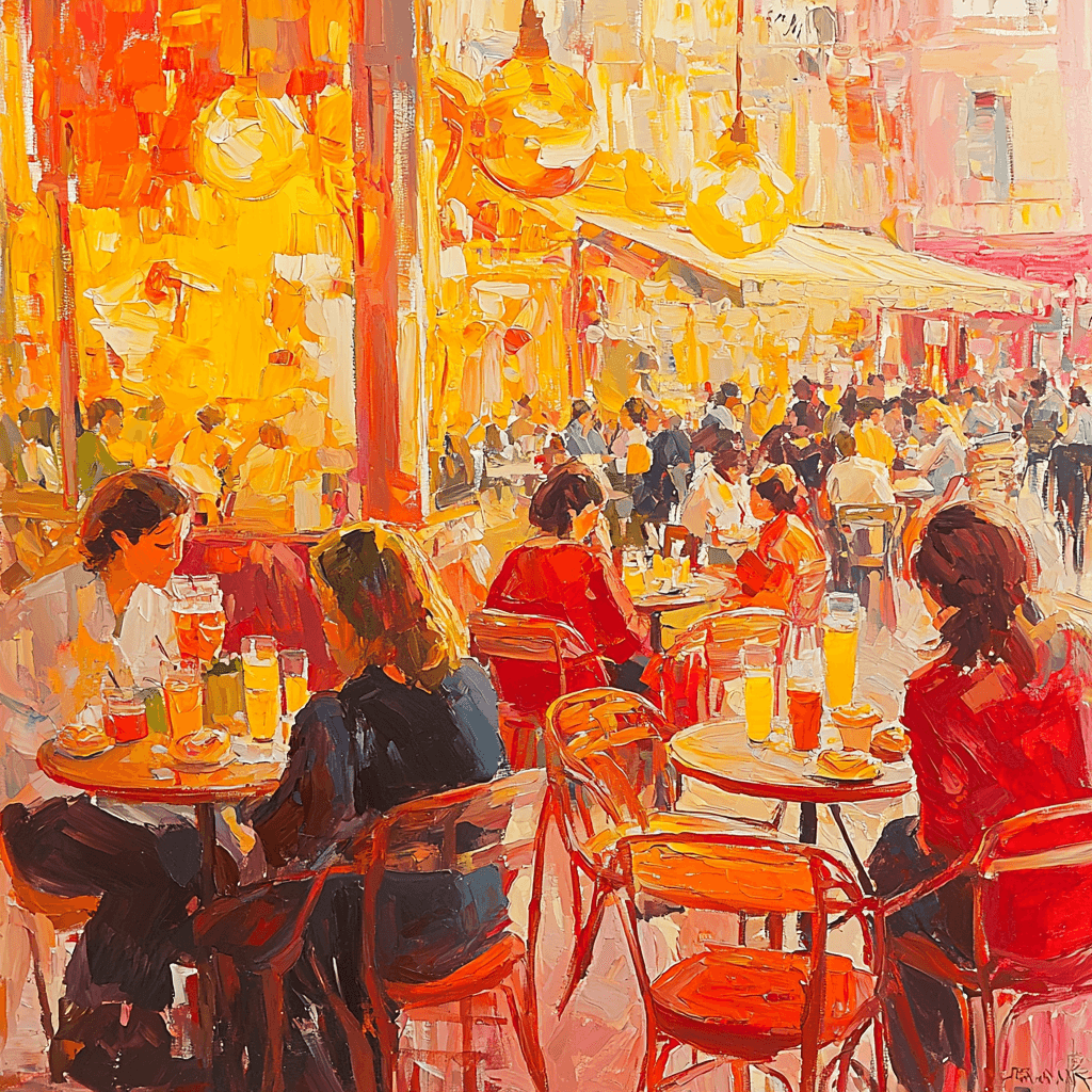 Pierre Bonnard Inspired Charming Urban Café Painting Number Kit