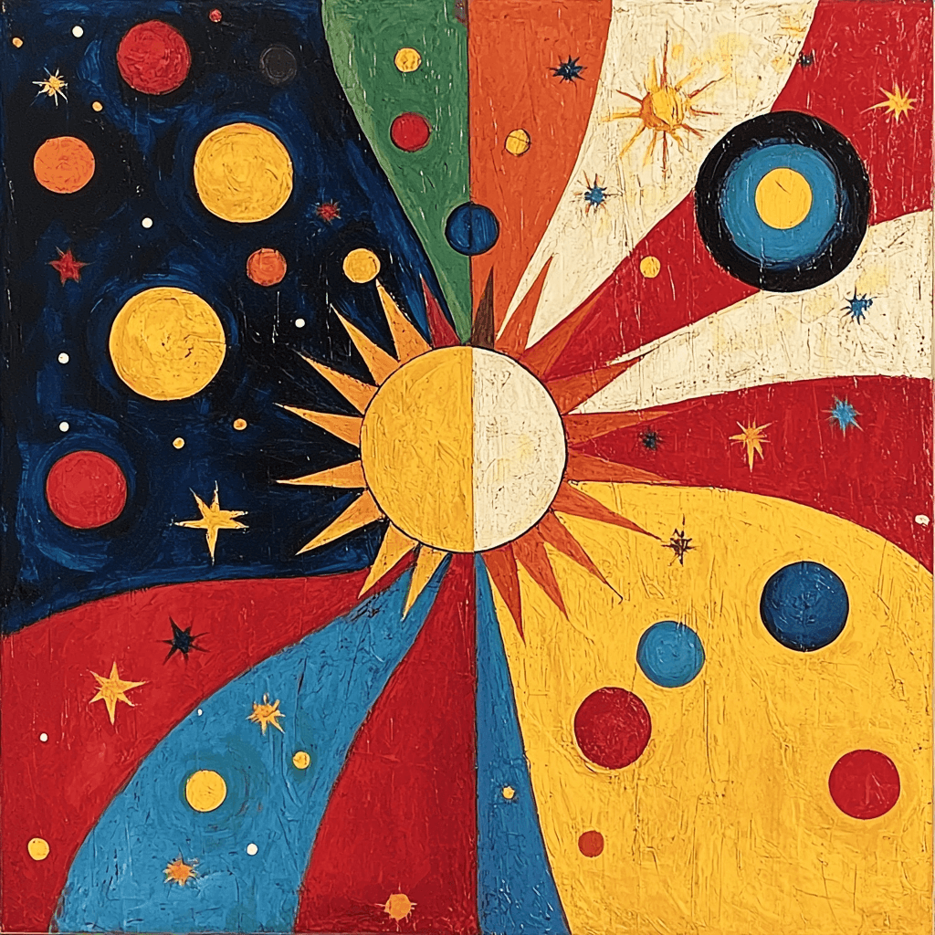 Joan Miró Inspired Celestial Whimsy Paint By Numbers