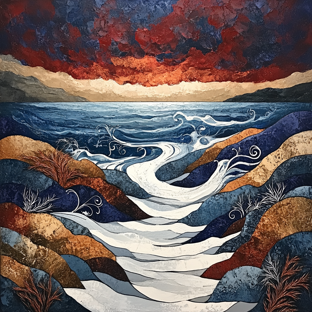 Arthur Lismer Inspired September Storm Over Channel paint by color