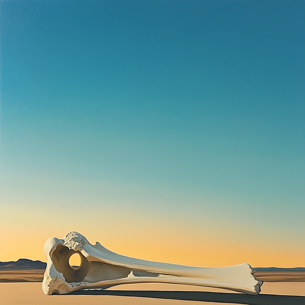 Georgia O’Keeffe Inspired Desert Bone Against Sky paint by number