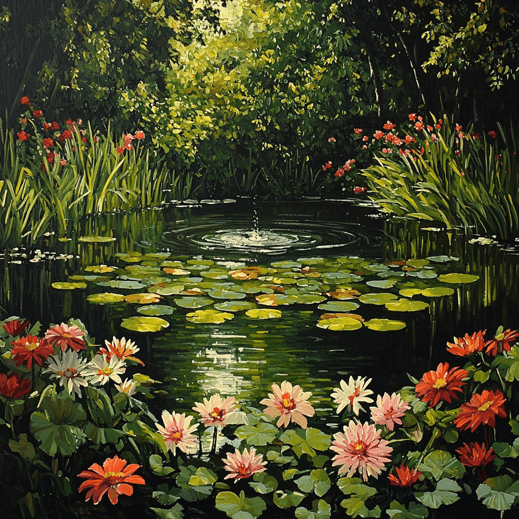 John William Waterhouse Inspired Tranquil Reflection Pond Numbered Painting Kits