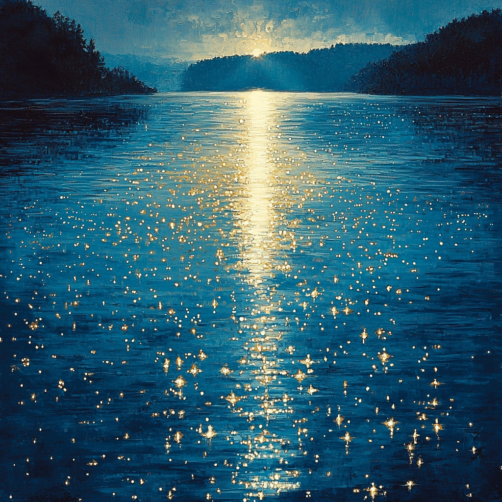 Gustav Klimt Inspired Glistening Waters Paint By Color