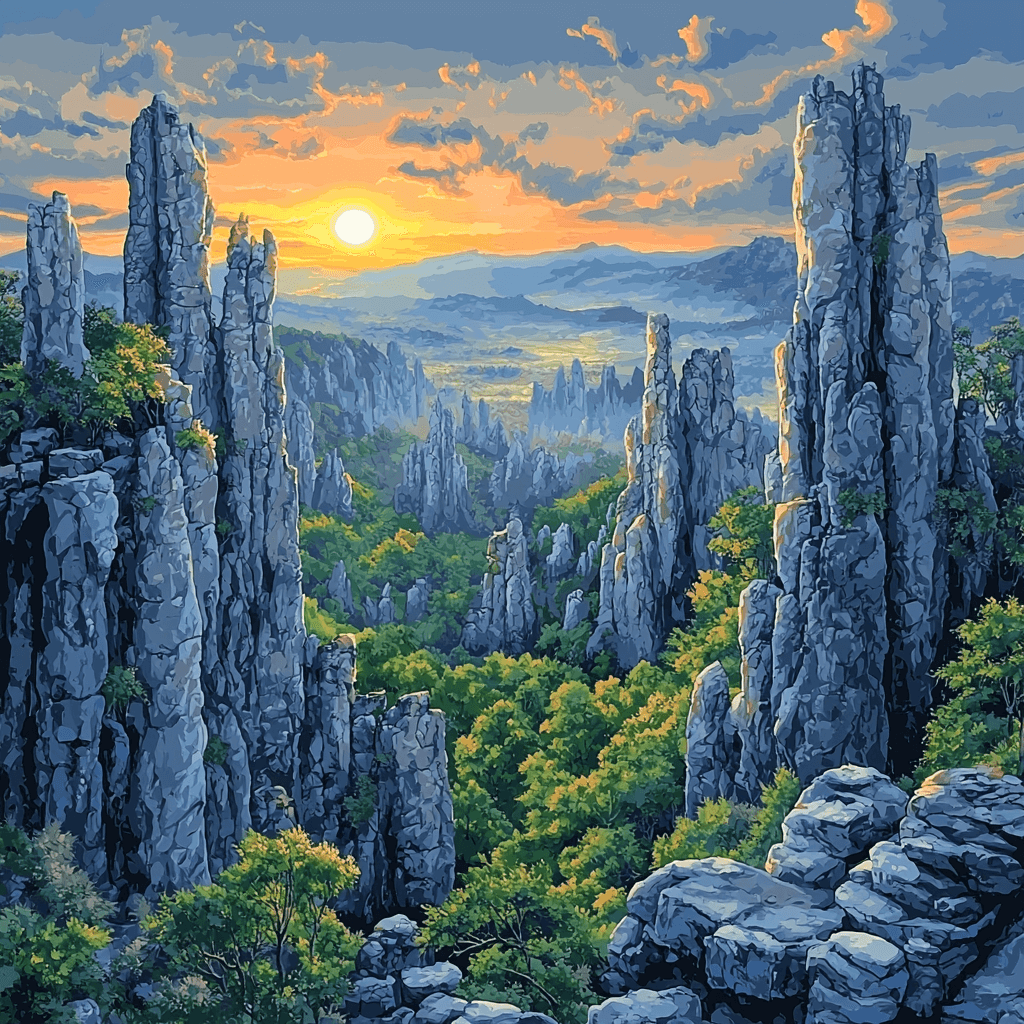 Stone Forest Paint By Number