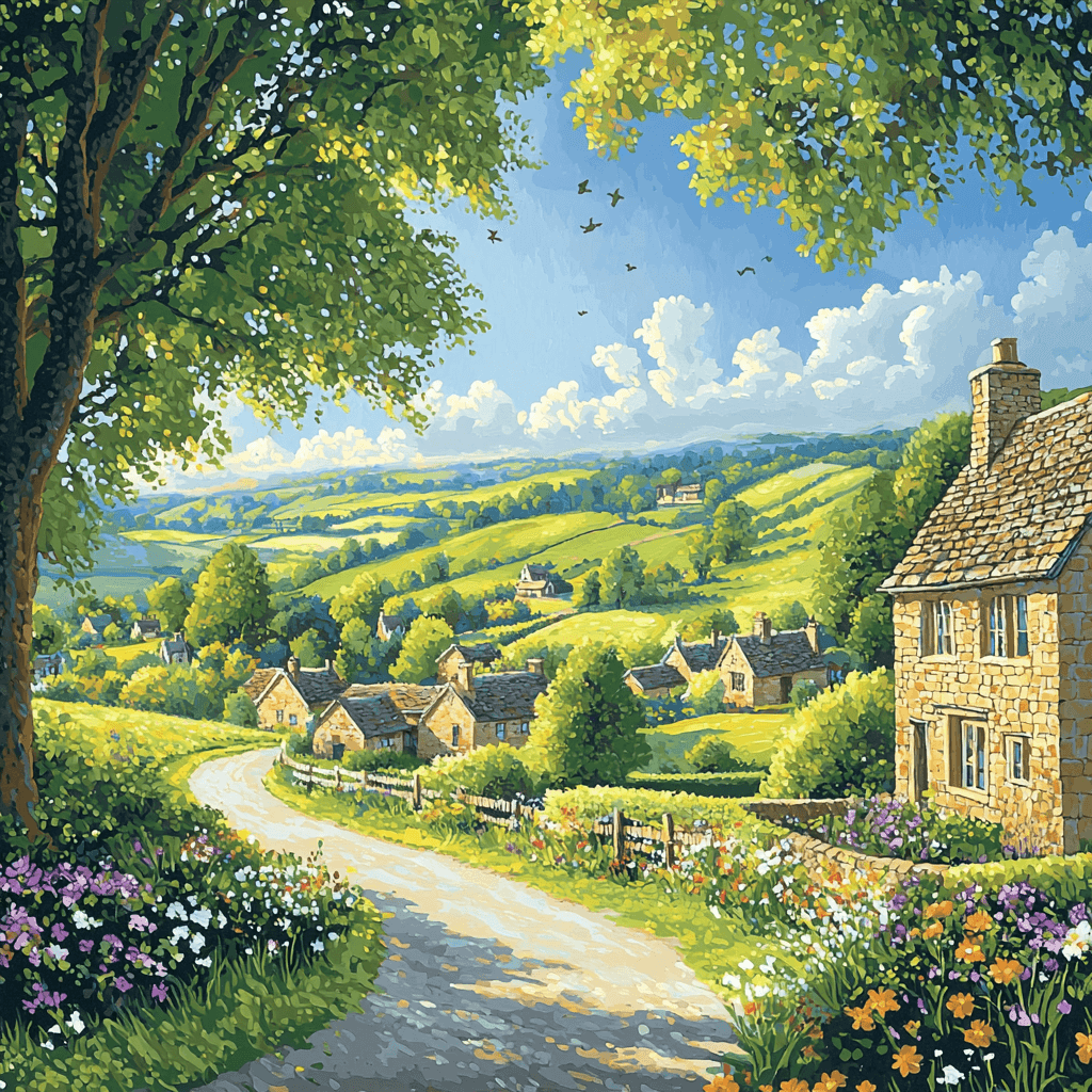 The Cotswolds - Gloucestershire Paint By Color