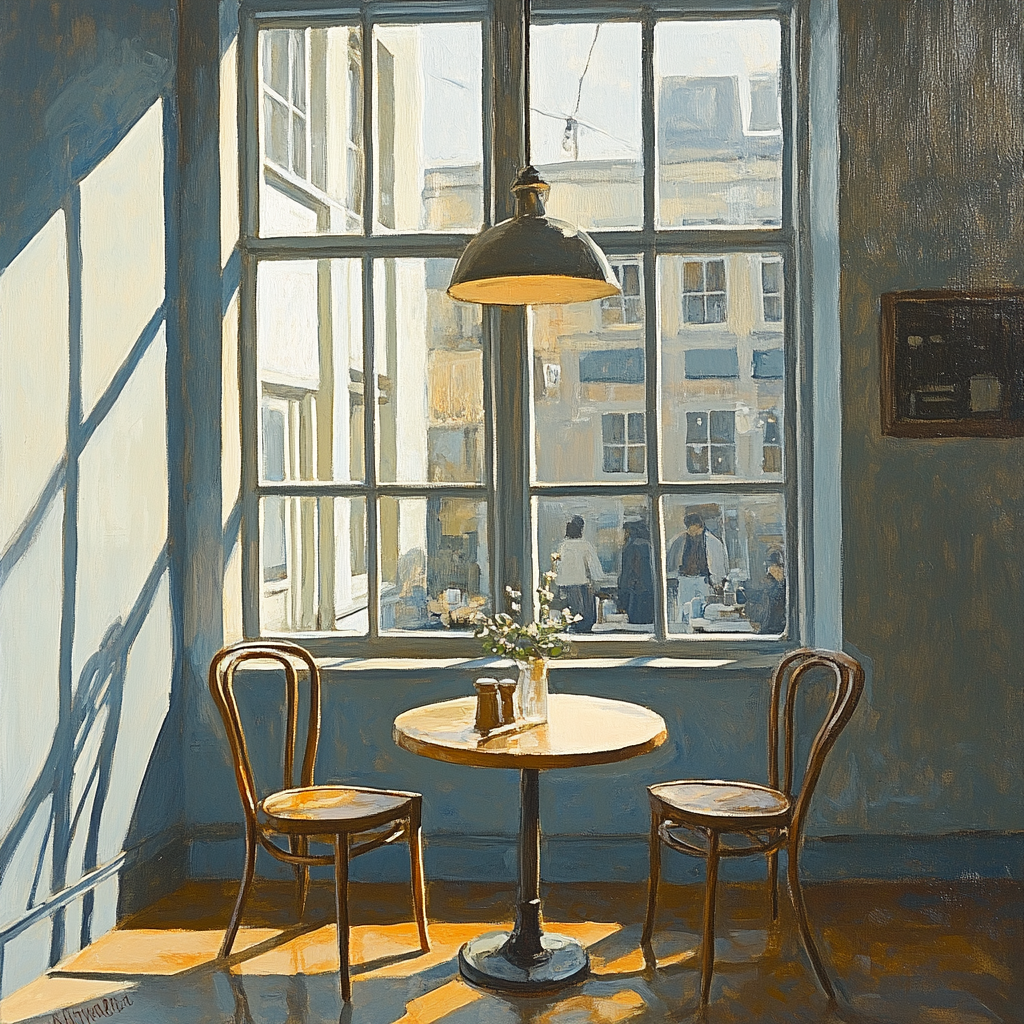 Edward Hopper Inspired Empty Cafe At Dawn Paint by numbers art