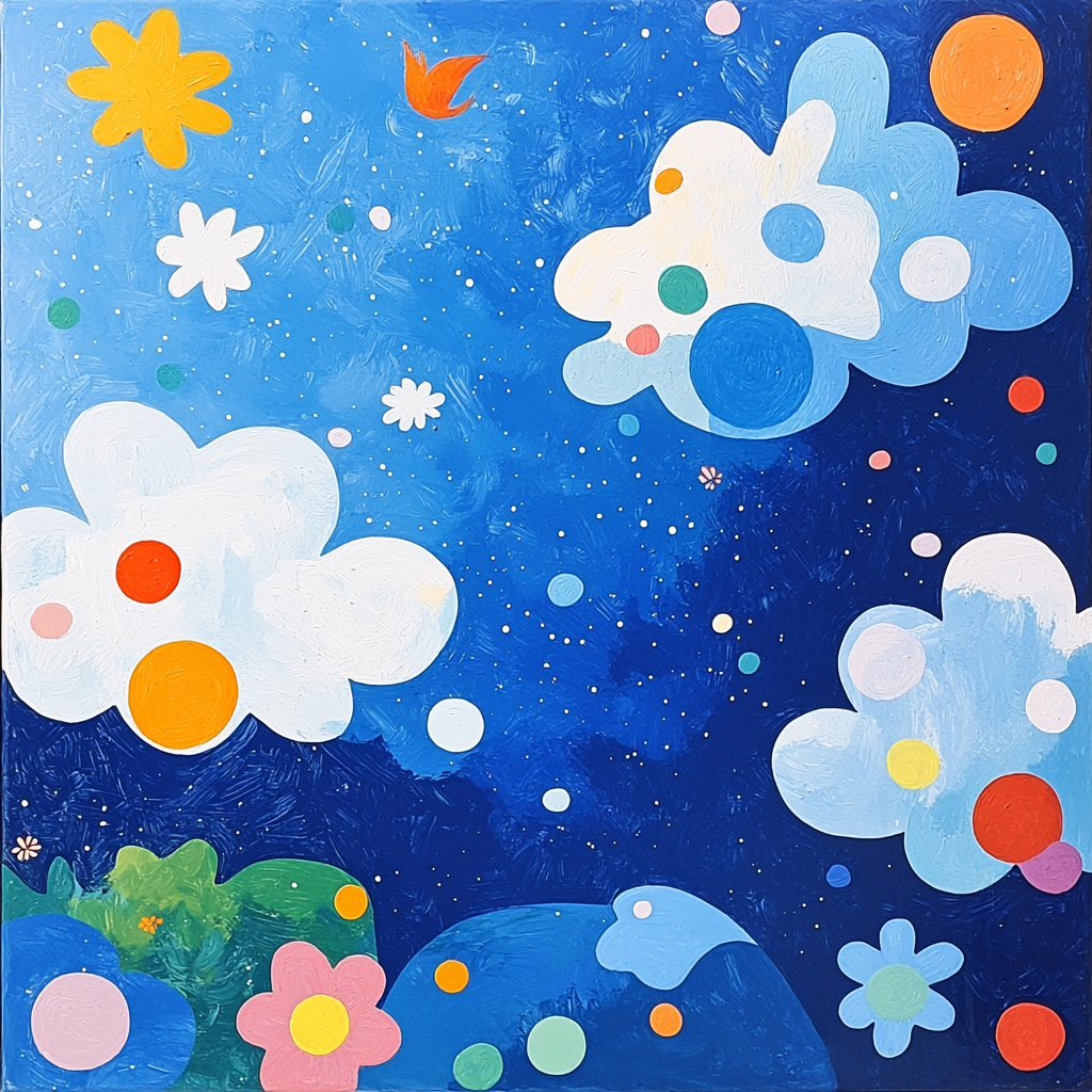 Joan Miró Inspired Fanciful Clouds Paint By Numbers Art