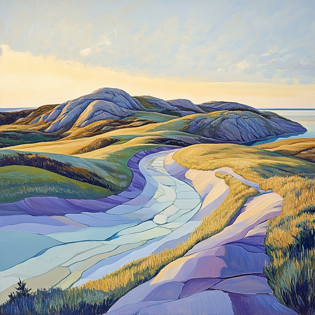 Franklin Carmichael Inspired Spring Thaw On Serpentine Ridge Number painting