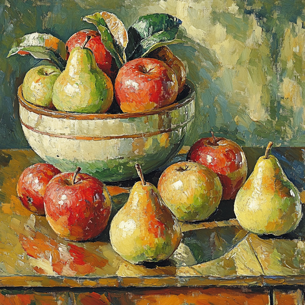 Paul Cézanne Inspired Still Life With Fruit paint by number