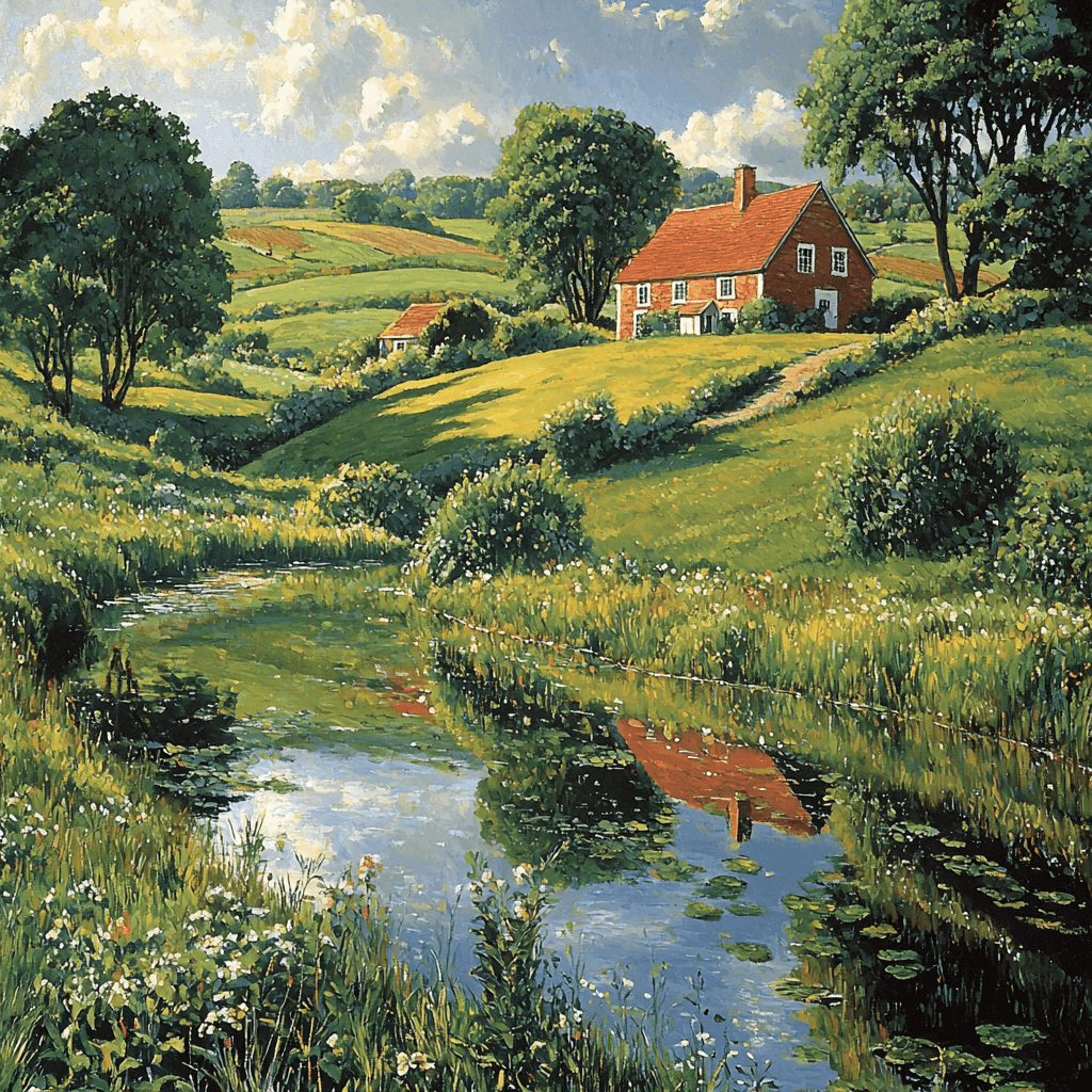John Constable Inspired Rural Retreat DIY Paint By Numbers