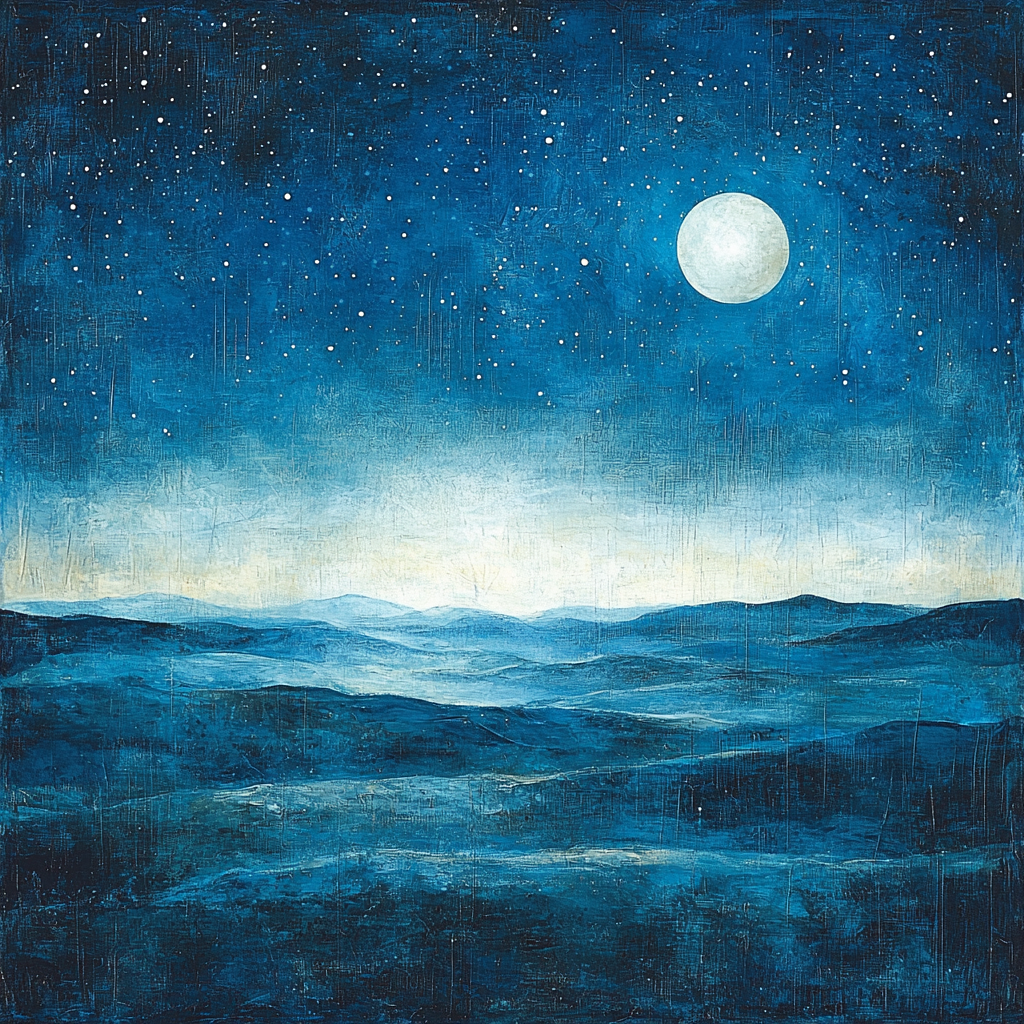 Friedrich Inspired Celestial Moonlit Landscape DIY Paint By Numbers