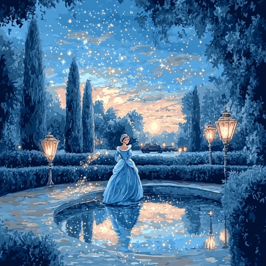 Cinderella Midnight Garden Paint by numbers kits