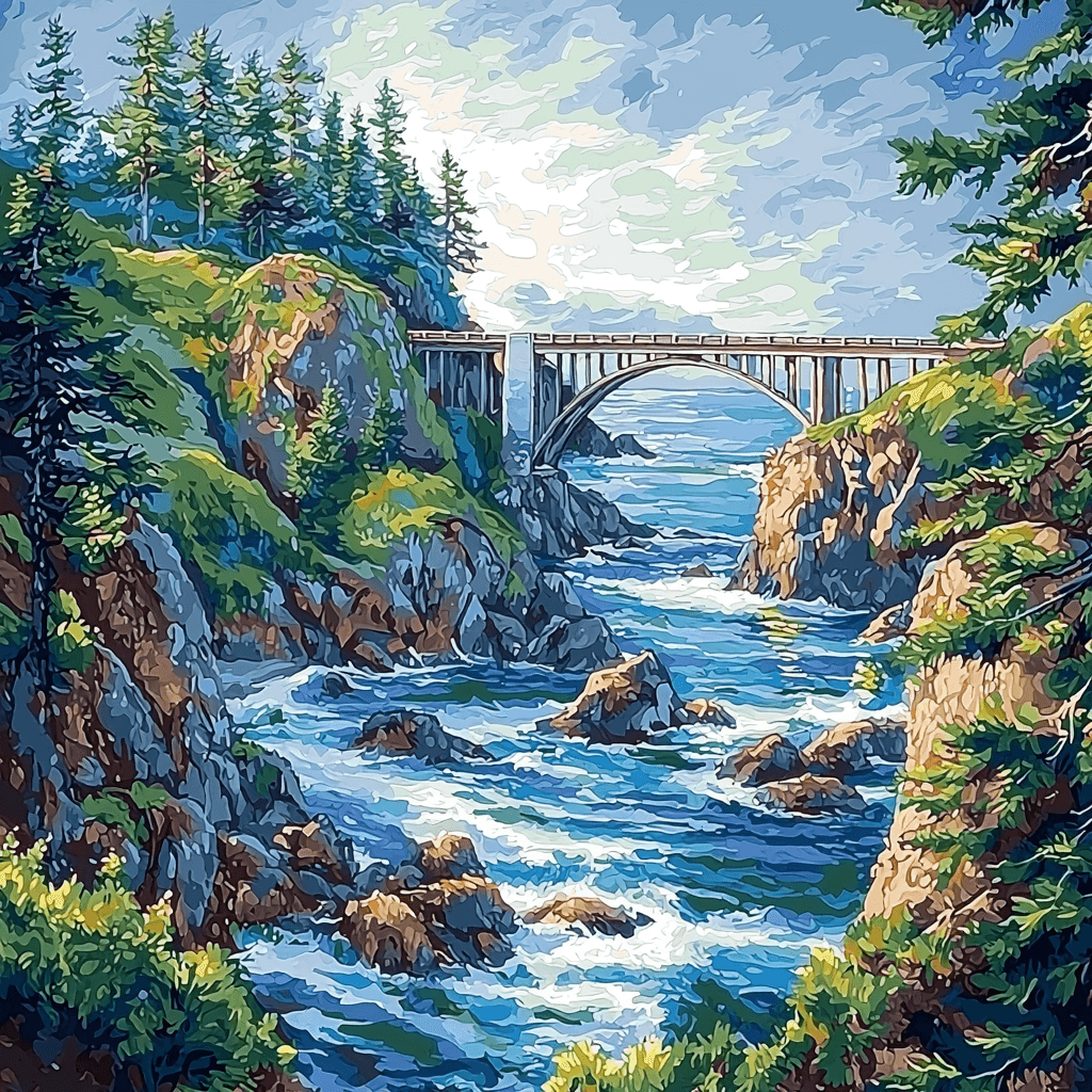 Deception Pass State Park - Washington, USA Number Painting