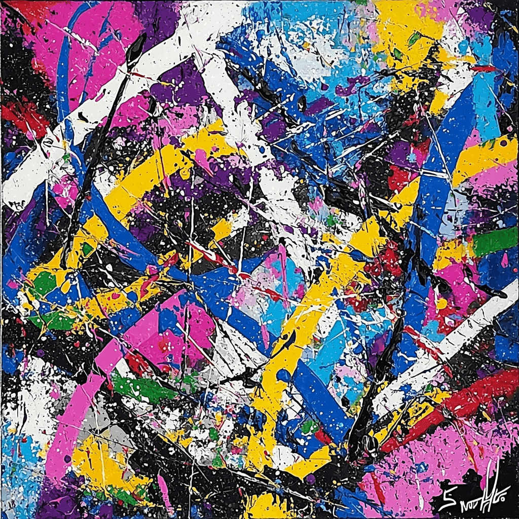 Jackson Pollock Inspired Pollock's Urban Energy Paint By Numbers