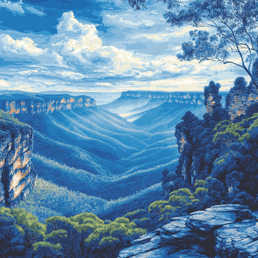 The Blue Mountains DIY Paint By Numbers