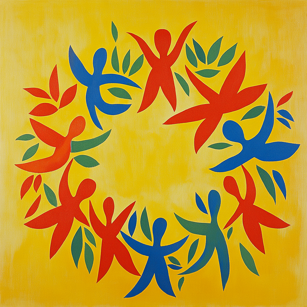 Henri Matisse Inspired Joyful Dancing Figures Numbered painting kits