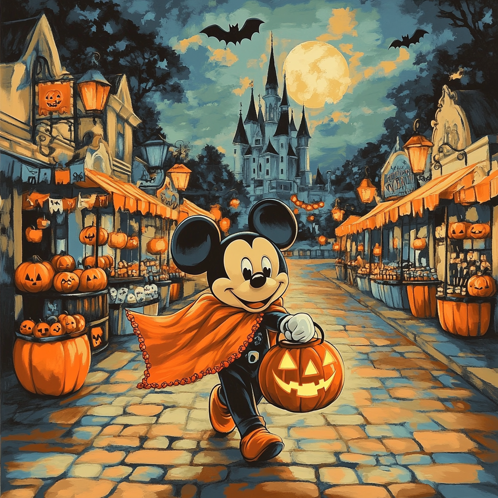 Mickeys Pumpkin Lantern Parade paint by color