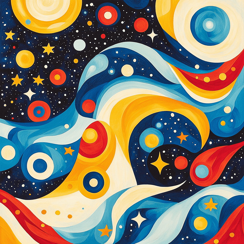 Joan Miró Inspired Solar Serenade Paint By Numbers