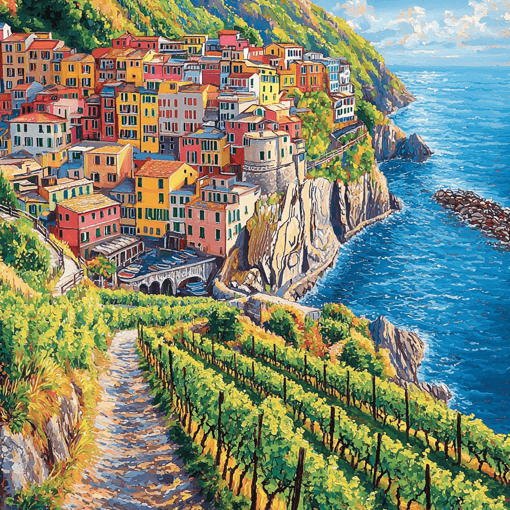 Cinque Terre Coastal Villages Paint By Numbers