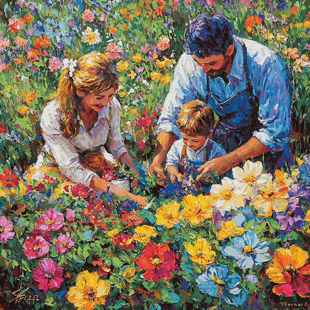 Mother’s Garden Of Love Painting Number Kit