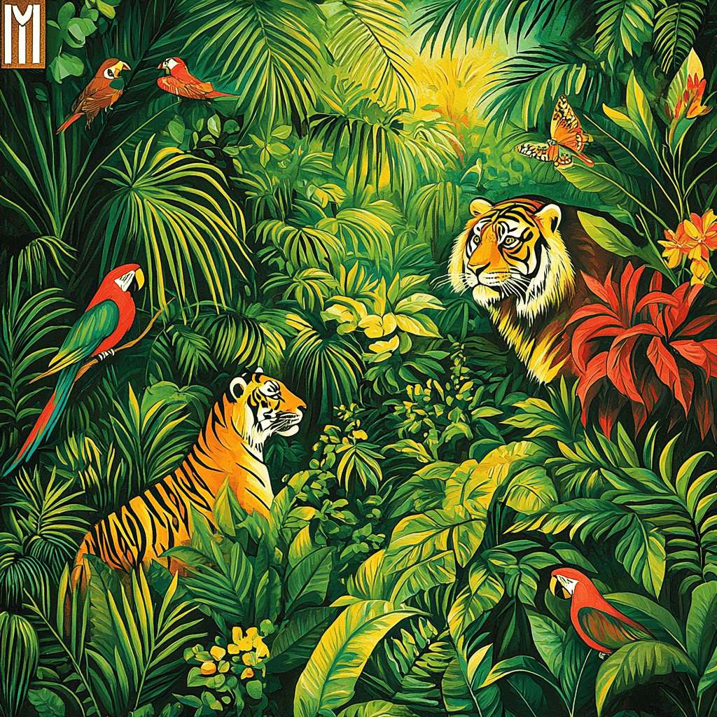 Henri Rousseau Inspired The Vibrant Jungle Paint By Numbers Art