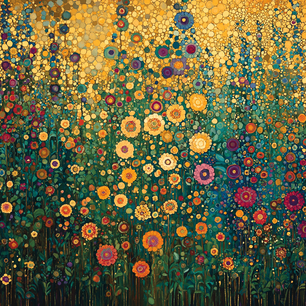 Gustav Klimt Inspired Mystic Flora Paint By Numbers Art