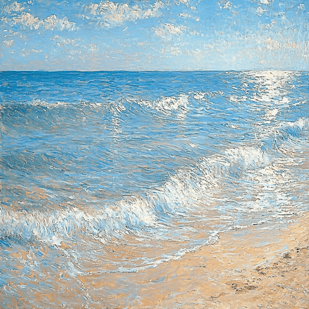 Monet Inspired Timeless Ocean Reflections Number Painting