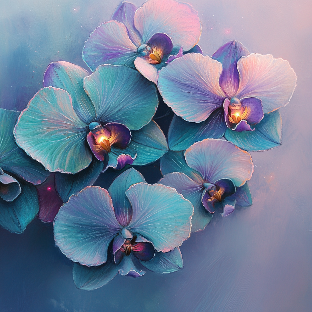 Edgar Degas Inspired Orchids Under Aurora Paint by numbers art