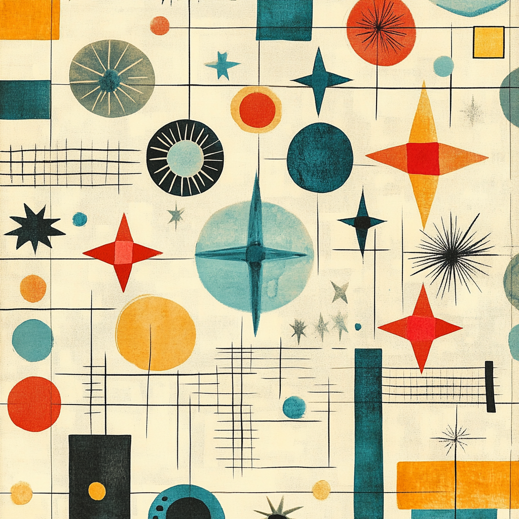 Paul Klee Inspired Star Map Patterns Paint by numbers kits