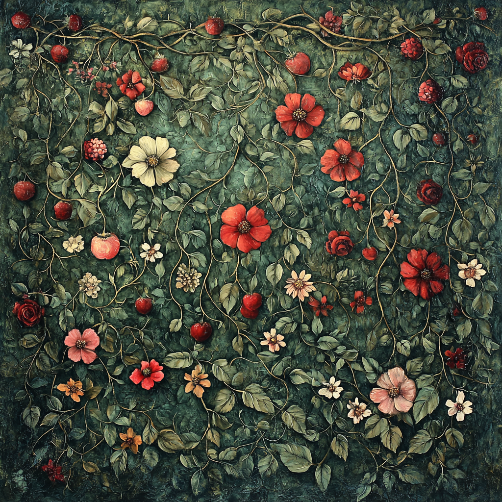 Rossetti Inspired Rossetti's Romantic Vines Number Painting