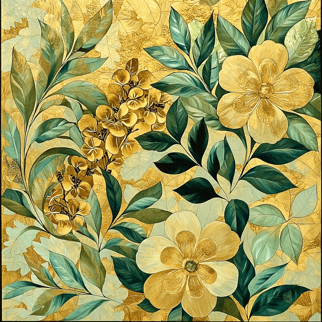 Gustav Klimt Inspired Botanical Patterns Painting By Numbers Kit