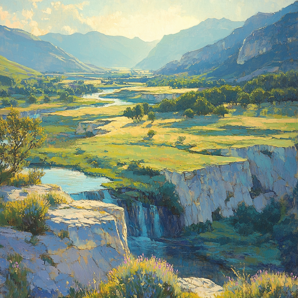 Paul Cézanne Inspired Azure Valley Painting by numbers kit