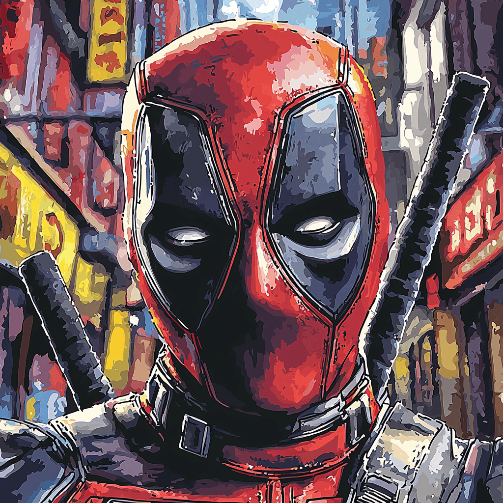 Ryan Reynolds: Deadpool's Witty Adventure Painting By Numbers Kit