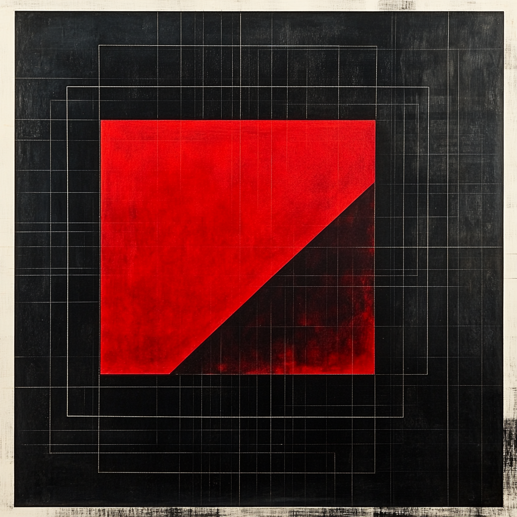 Kazimir Malevich Inspired Cosmic Square Symphony painting number kit