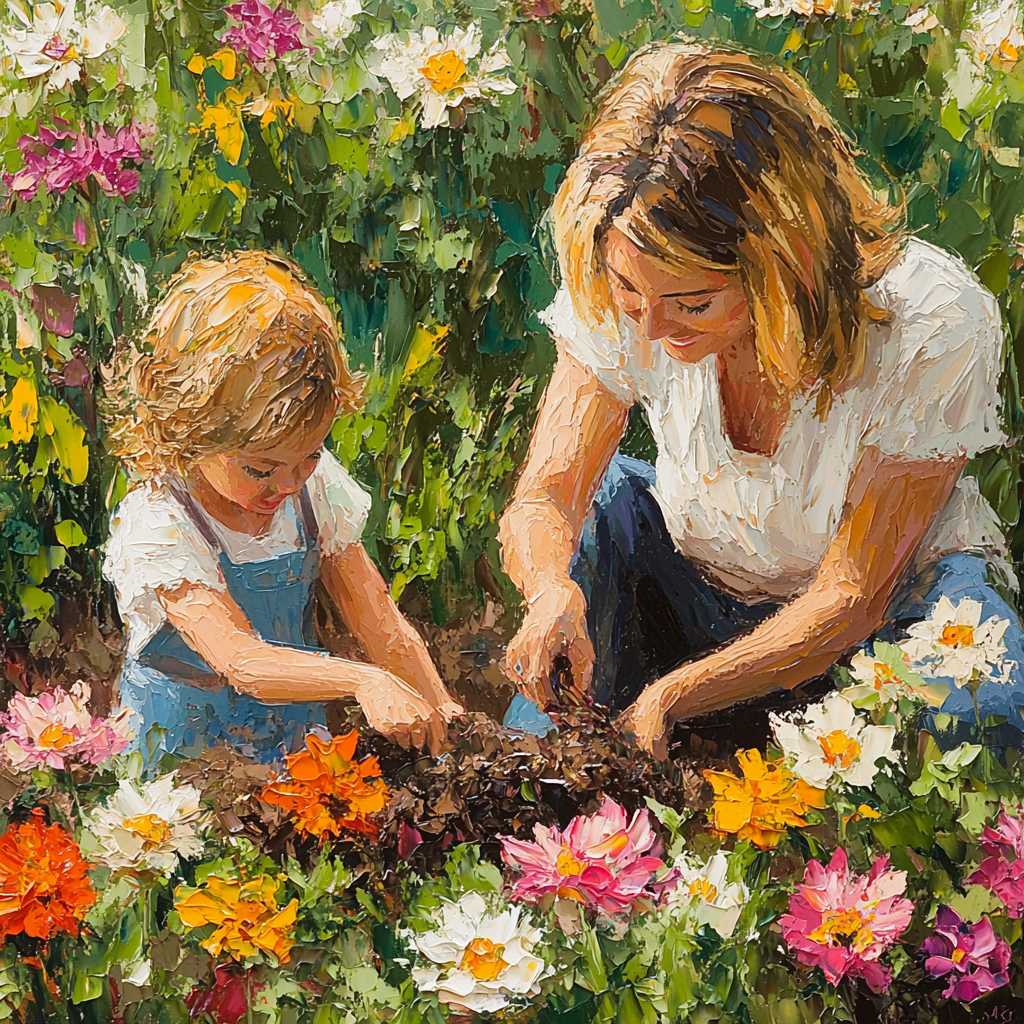 Mommy's Love Blooms Painting Number Kit