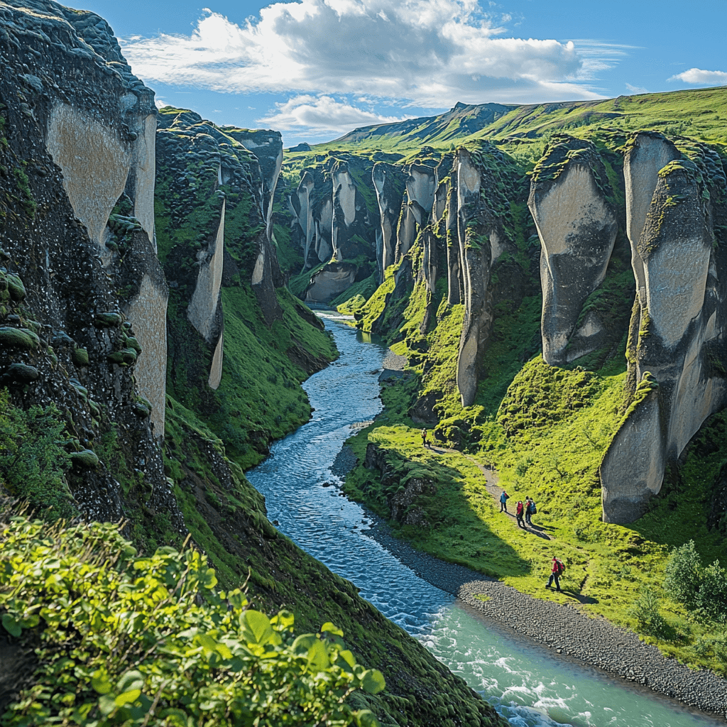 Fjaðrárgljúfur Canyon DIY Paint By Numbers