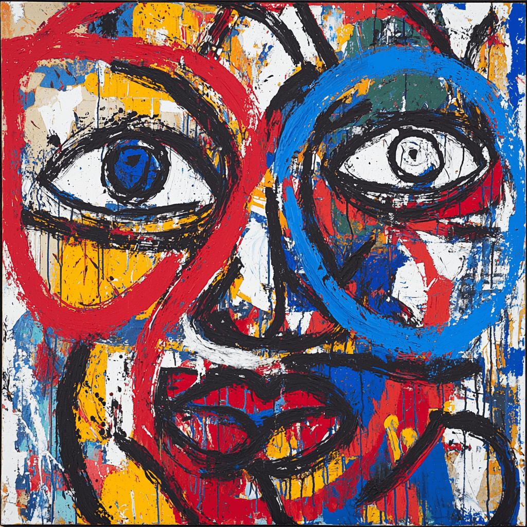 Jean-Michel Basquiat Inspired Patterns Of Connection Paint By Numbers Kits