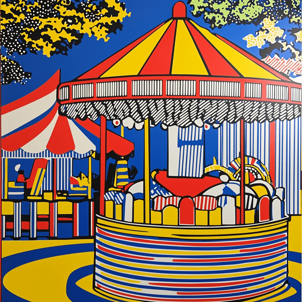 Roy Lichtenstein Inspired Retro Urban Carnival Painting Number Kit