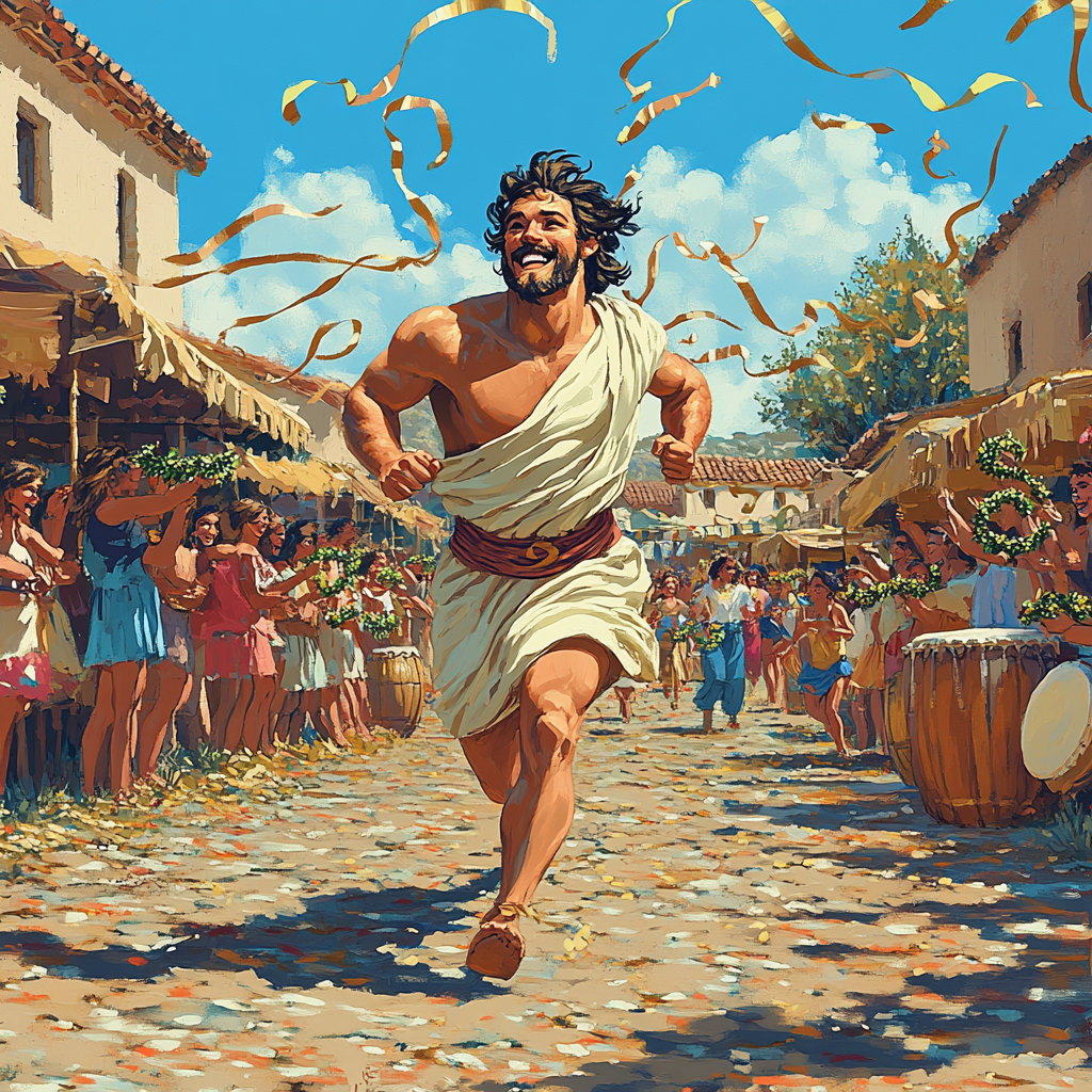 Hercules Festival Run Number painting