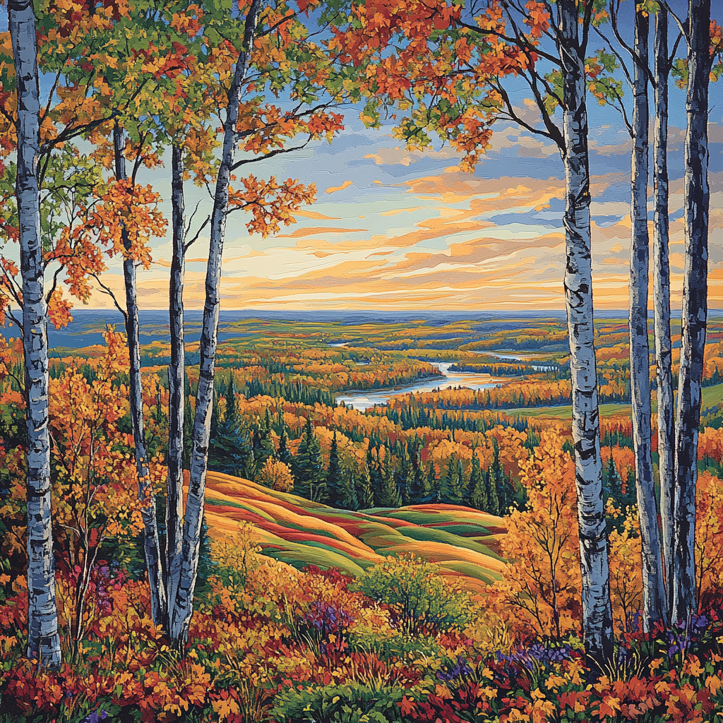 J. E. H. MacDonald Inspired Algoma Autumn Crescendo painting number kit