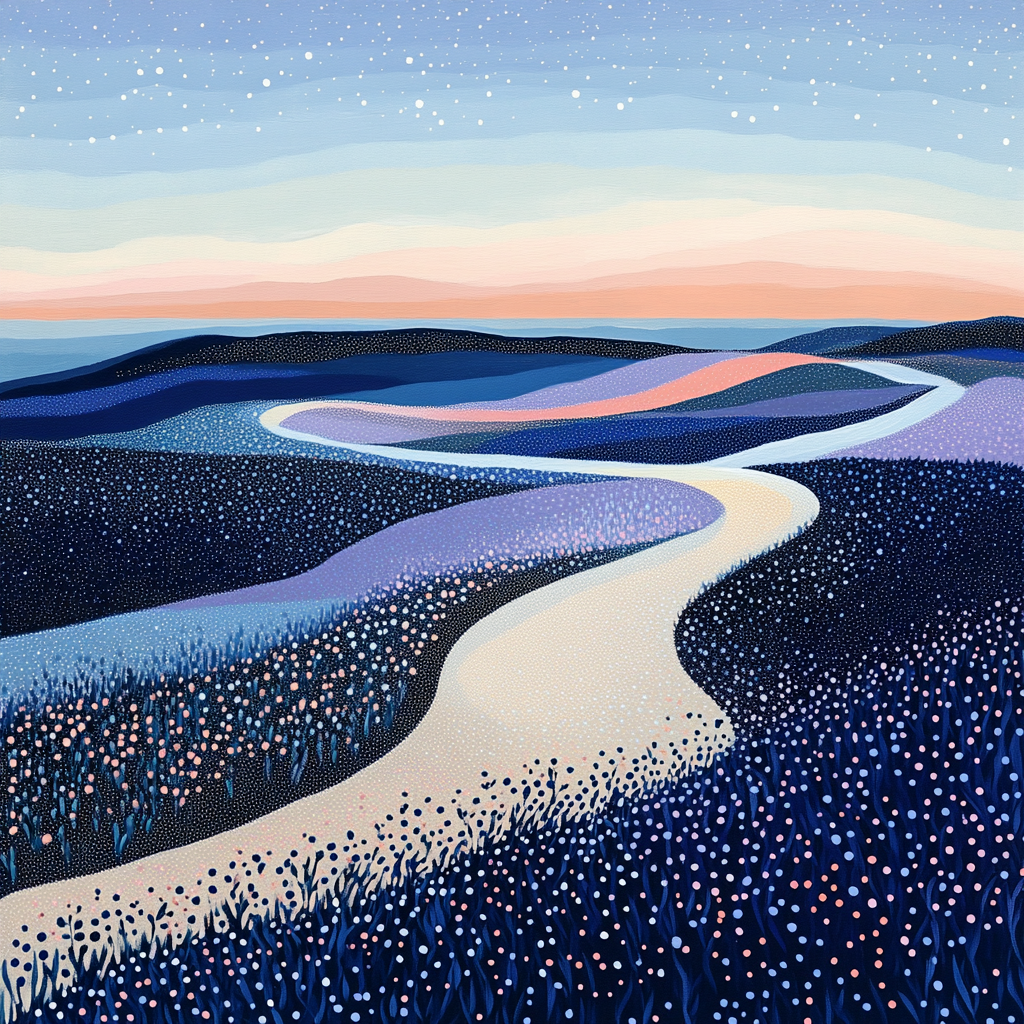 Georges Seurat Inspired Twilight Dune Harmony Painting by numbers kit