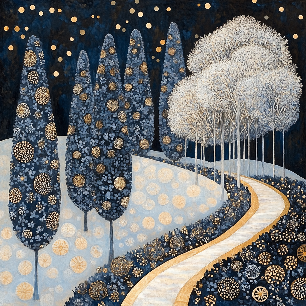 Gustav Klimt Inspired Winter Garden Paint by numbers kits