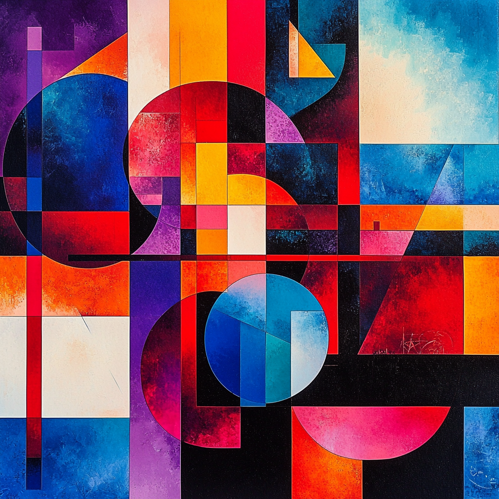 Kazimir Malevich Inspired Abstract Spectrum Numbered Painting Kits