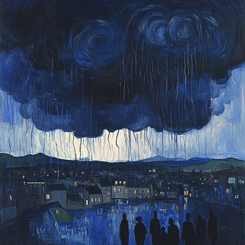 Edvard Munch Inspired Emotional Rainstorm Paint by numbers kits