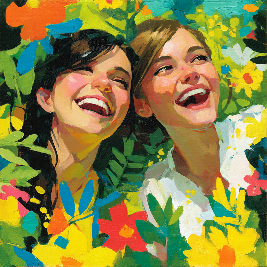 Laughter In The Garden Number Painting