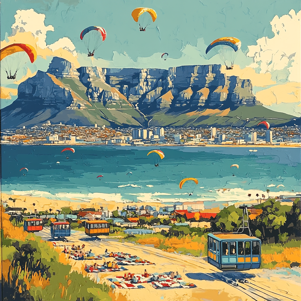 Table Mountain Panorama From Signal Hill Cape Town South Africa Paint by numbers art